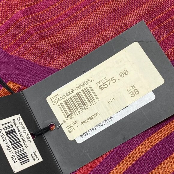 Missoni Women’s Floral Striped Knit Jersey Mini Dress – Pink/Purple – Size 2 - Picture 3 of 10